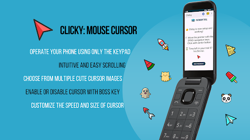 Clicky on-screen circle control on a smartphone