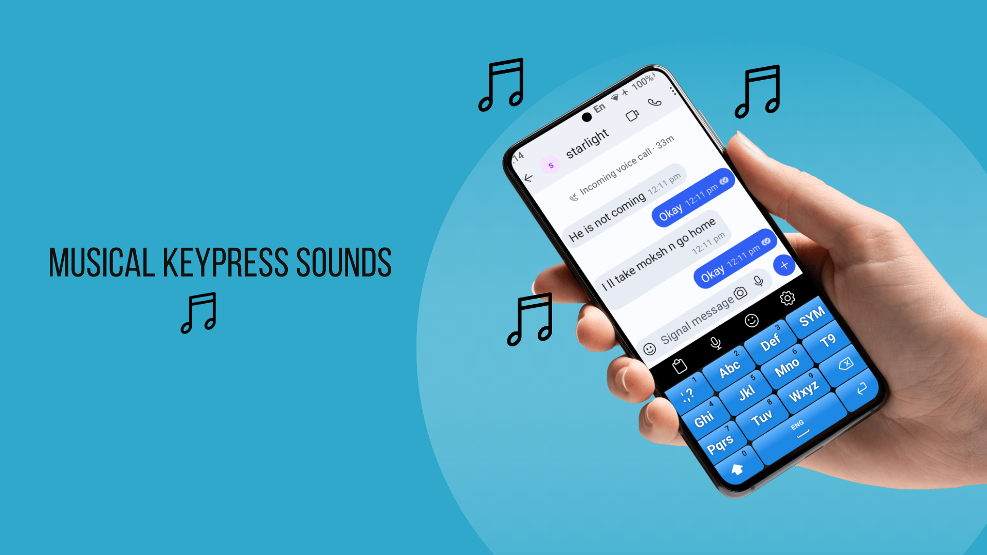TyNi T9 Keyboard musical keypress sounds